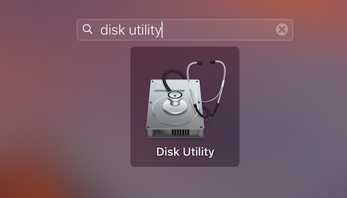 Disk Utility Open