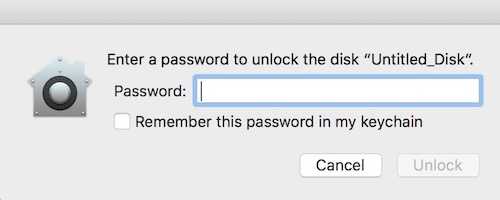 Enter Password for the hard drive