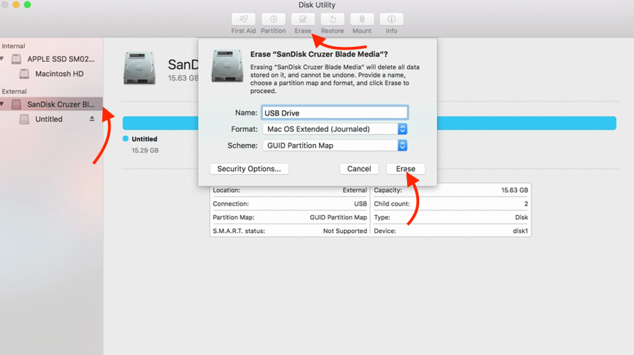Format USB Drive on Mac for Encryption