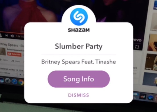 Song Identification for snapchat
