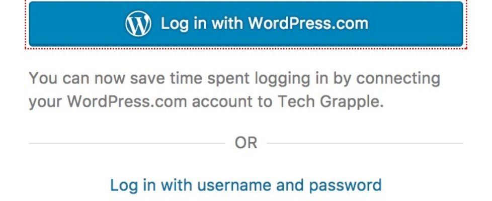 Log in with wordpress
