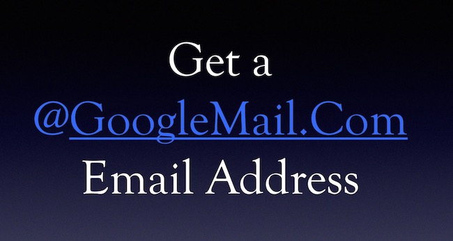 GoogleMail email address