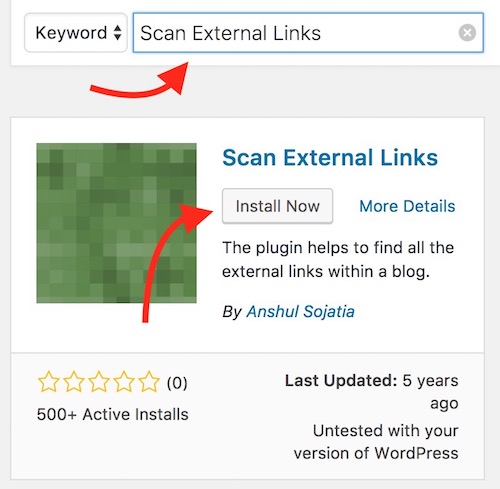 Scan external link