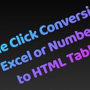 Excel to HTML Table